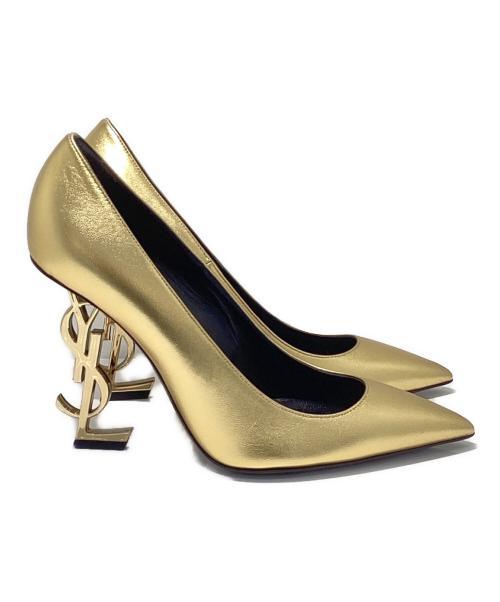 Saint Laurent Paris（サンローランパリ）Saint Laurent Paris (サンローランパリ) オピウム カサンドラ パンプス ゴールド サイズ:38 1/2の古着・服飾アイテム