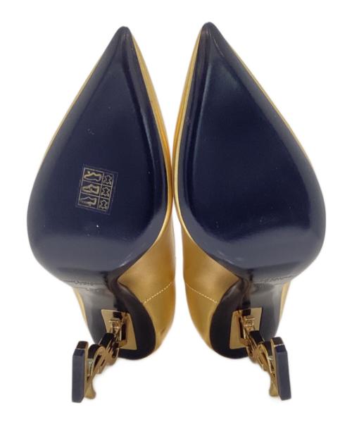 Saint Laurent Paris（サンローランパリ）Saint Laurent Paris (サンローランパリ) オピウム カサンドラ パンプス ゴールド サイズ:38 1/2の古着・服飾アイテム