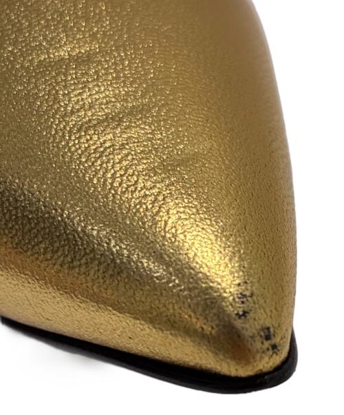 Saint Laurent Paris（サンローランパリ）Saint Laurent Paris (サンローランパリ) オピウム カサンドラ パンプス ゴールド サイズ:38 1/2の古着・服飾アイテム