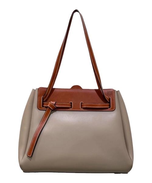 LOEWE（ロエベ）LOEWE (ロエベ) LazoShopperトートバッグ ベージュ×ブラウンの古着・服飾アイテム