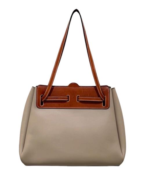 LOEWE（ロエベ）LOEWE (ロエベ) LazoShopperトートバッグ ベージュ×ブラウンの古着・服飾アイテム