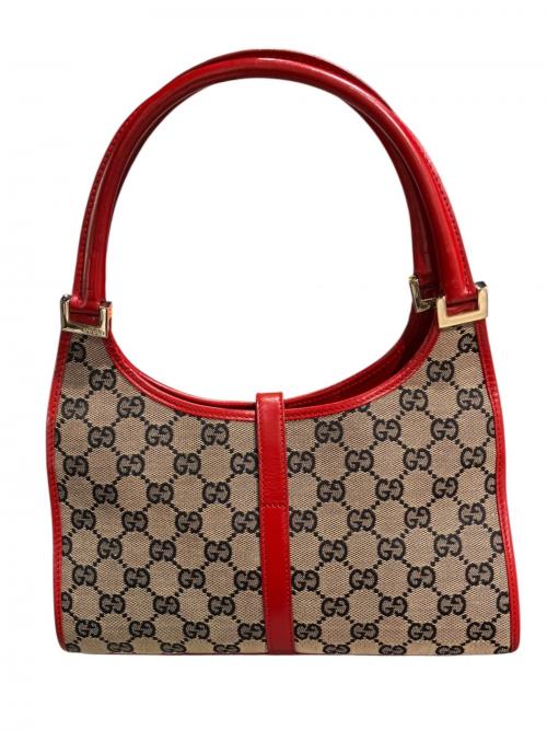 GUCCI（グッチ）GUCCI (グッチ) ジャッキー ハンドバッグ レッド サイズ:-の古着・服飾アイテム