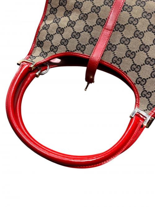 GUCCI（グッチ）GUCCI (グッチ) ジャッキー ハンドバッグ レッド サイズ:-の古着・服飾アイテム