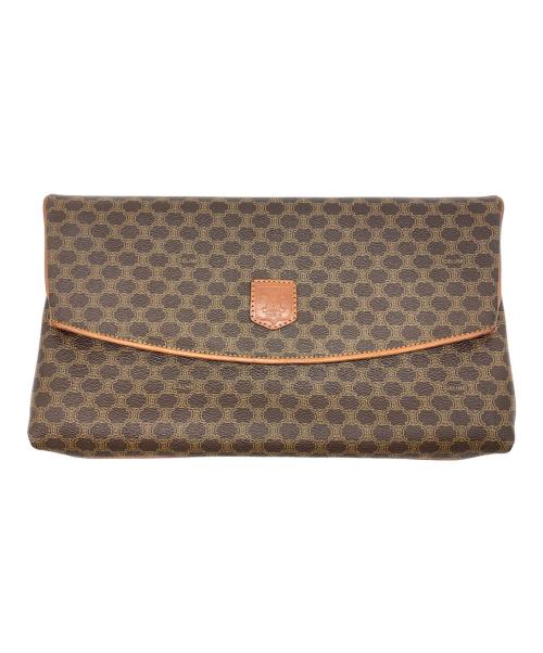 CELINE（セリーヌ）CELINE (セリーヌ) クラッチバッグ　マカダム ブラウンの古着・服飾アイテム