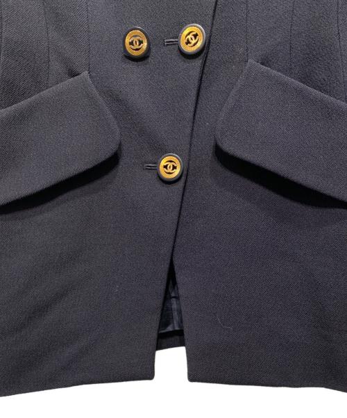 CHANEL（シャネル）CHANEL (シャネル) ヴィンテージココボタン フレアセットアップ ブラック サイズ:表記不明の古着・服飾アイテム