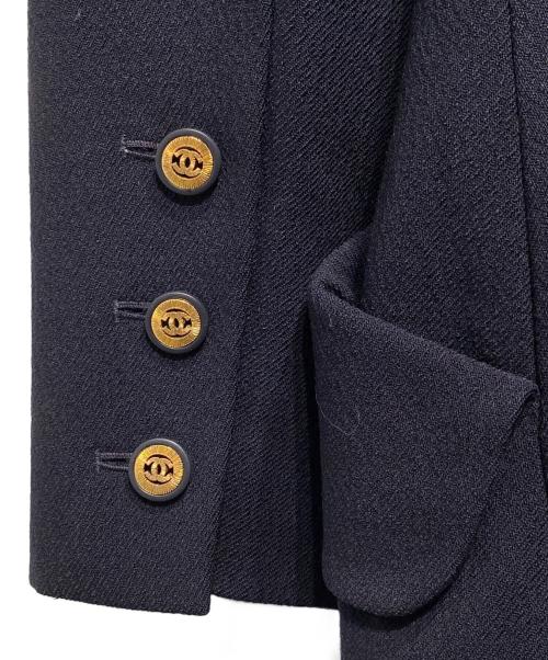 CHANEL（シャネル）CHANEL (シャネル) ヴィンテージココボタン フレアセットアップ ブラック サイズ:表記不明の古着・服飾アイテム