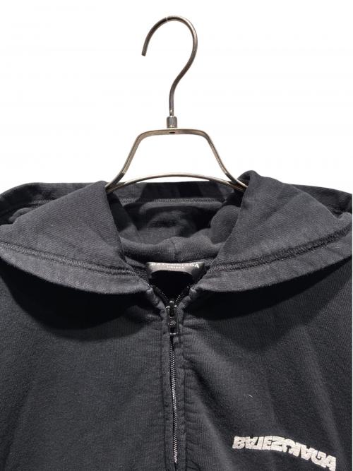 BALENCIAGA（バレンシアガ）BALENCIAGA (バレンシアガ) Wide Zip Up Hoodie ブラック サイズ:ｌの古着・服飾アイテム