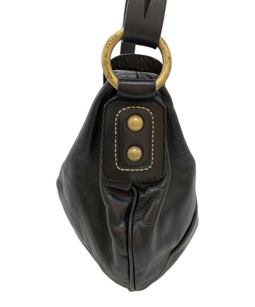BALLY（バリー）BALLY (バリー) ハーフムーン型レザーショルダーバッグ ブラックの古着・服飾アイテム