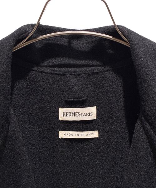HERMES（エルメス）HERMES (エルメス) カシミヤレイヤードコート ブラック サイズ:40の古着・服飾アイテム
