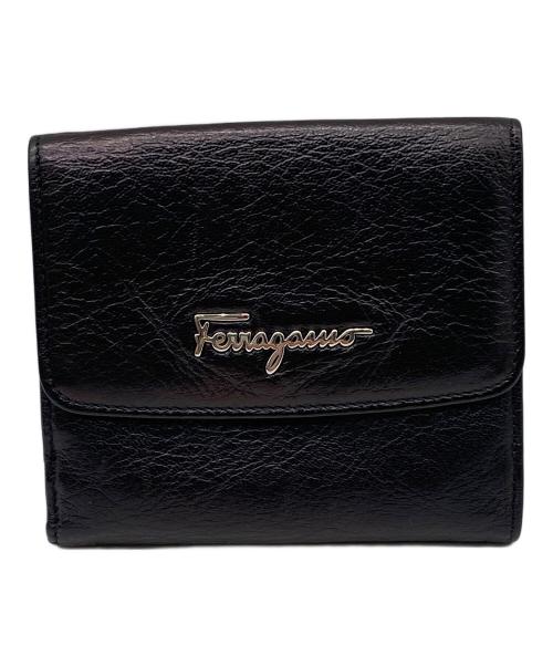 Salvatore Ferragamo（サルヴァトーレ フェラガモ）Salvatore Ferragamo (サルヴァトーレ フェラガモ) 2つ折り財布 ブラックの古着・服飾アイテム