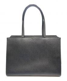 Valextra（ヴァレクストラ）の古着「V-Line Horizontal Shopping Bag Vライン ホリゾンタル ショッピングバッグ」｜ブラック