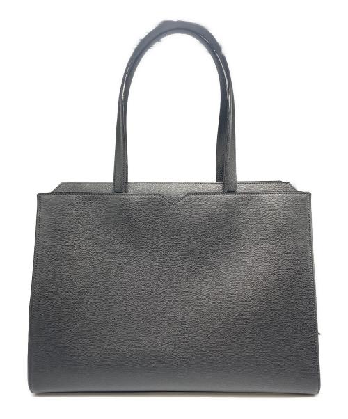 Valextra（ヴァレクストラ）Valextra (ヴァレクストラ) V-Line Horizontal Shopping Bag Vライン ホリゾンタル ショッピングバッグ ブラックの古着・服飾アイテム