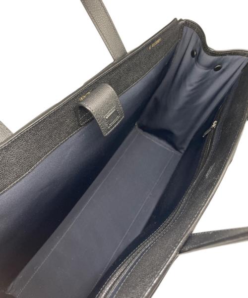 Valextra（ヴァレクストラ）Valextra (ヴァレクストラ) V-Line Horizontal Shopping Bag Vライン ホリゾンタル ショッピングバッグ ブラックの古着・服飾アイテム