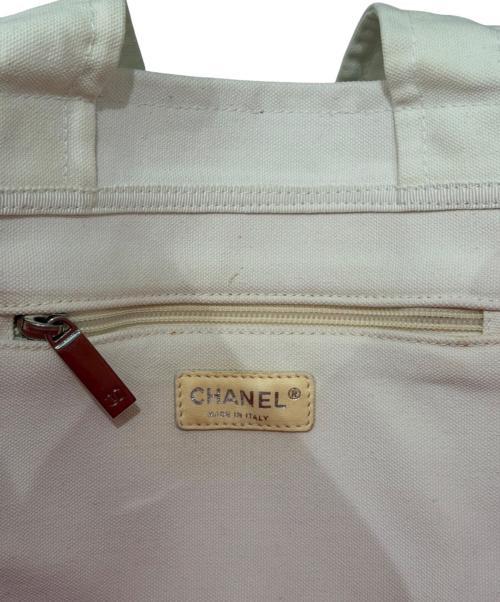 CHANEL（シャネル）CHANEL (シャネル) マイアミクルーズライン ココマーク トートバッグ ホワイトの古着・服飾アイテム