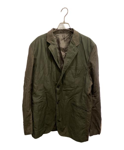COMME des GARCONS HOMME（コムデギャルソン オム）COMME des GARCONS HOMME (コムデギャルソン オム) 20AW ドッキングテーラードジャケット オリーブ サイズ:Mの古着・服飾アイテム