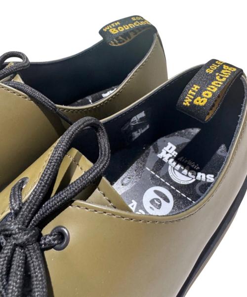 Dr.Martens（ドクターマーチン）Dr.Martens (ドクターマーチン) A BATHING APE (アベイシングエイプ) 3ホールシューズ オリーブ サイズ:UK9.5の古着・服飾アイテム