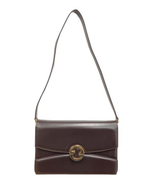 GUCCI（グッチ）GUCCI (グッチ) インターロッキングG ショルダーバッグ ブラウンの古着・服飾アイテム