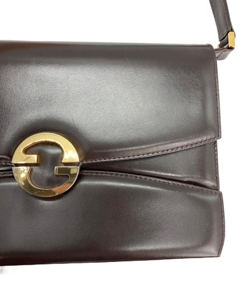 GUCCI（グッチ）GUCCI (グッチ) インターロッキングG ショルダーバッグ ブラウンの古着・服飾アイテム