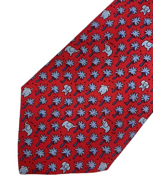 HERMES（エルメス）HERMES (エルメス) シルクネクタイ レッド サイズ:表記無しの古着・服飾アイテム