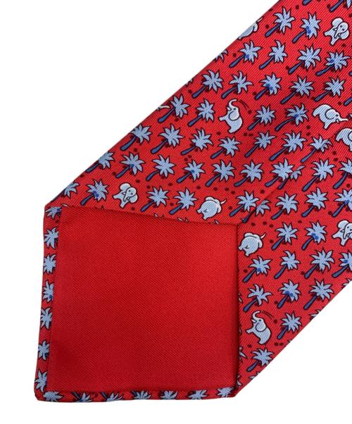 HERMES（エルメス）HERMES (エルメス) シルクネクタイ レッド サイズ:表記無しの古着・服飾アイテム