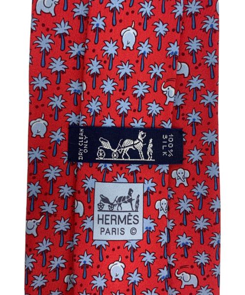 HERMES（エルメス）HERMES (エルメス) シルクネクタイ レッド サイズ:表記無しの古着・服飾アイテム