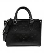 LOUIS VUITTONルイ ヴィトン）の古着「オンザゴーPM/OnTheGo PM/Monogram Bold Leather」｜ブラック
