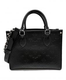 LOUIS VUITTONルイ ヴィトン）の古着「オンザゴーPM/OnTheGo PM/Monogram Bold Leather」｜ブラック