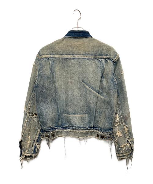 Saint Laurent Paris（サンローランパリ）Saint Laurent Paris (サンローランパリ) ダメージ加工デニムジャケット インディゴ サイズ:Sの古着・服飾アイテム