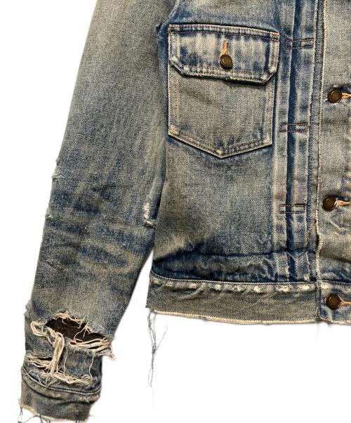 Saint Laurent Paris（サンローランパリ）Saint Laurent Paris (サンローランパリ) ダメージ加工デニムジャケット インディゴ サイズ:Sの古着・服飾アイテム
