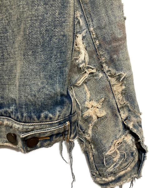 Saint Laurent Paris（サンローランパリ）Saint Laurent Paris (サンローランパリ) ダメージ加工デニムジャケット インディゴ サイズ:Sの古着・服飾アイテム