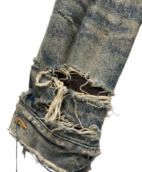 Saint Laurent Paris（サンローランパリ）Saint Laurent Paris (サンローランパリ) ダメージ加工デニムジャケット インディゴ サイズ:Sの古着・服飾アイテム