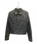 Saint Laurent Parisサンローランパリ）の古着「ダメージ加工デニムジャケット」｜ブラック