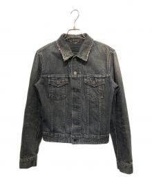 Saint Laurent Paris（サンローランパリ）の古着「ダメージ加工デニムジャケット」｜ブラック