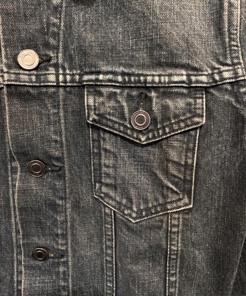 Saint Laurent Paris（サンローランパリ）Saint Laurent Paris (サンローランパリ) ダメージ加工デニムジャケット ブラック サイズ:XSの古着・服飾アイテム