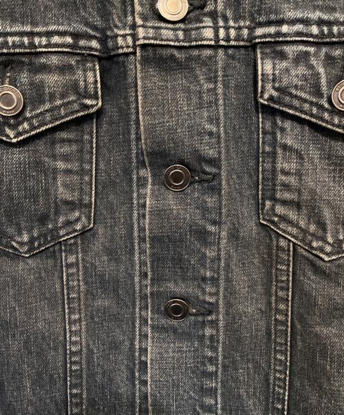 Saint Laurent Paris（サンローランパリ）Saint Laurent Paris (サンローランパリ) ダメージ加工デニムジャケット ブラック サイズ:XSの古着・服飾アイテム