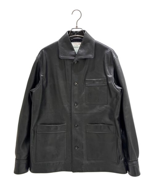 BOTTEGA VENETA（ボッテガベネタ）BOTTEGA VENETA (ボッテガベネタ) Leather Jacket/レザージャケット/818114 V3WT0 ブラック サイズ:XSの古着・服飾アイテム