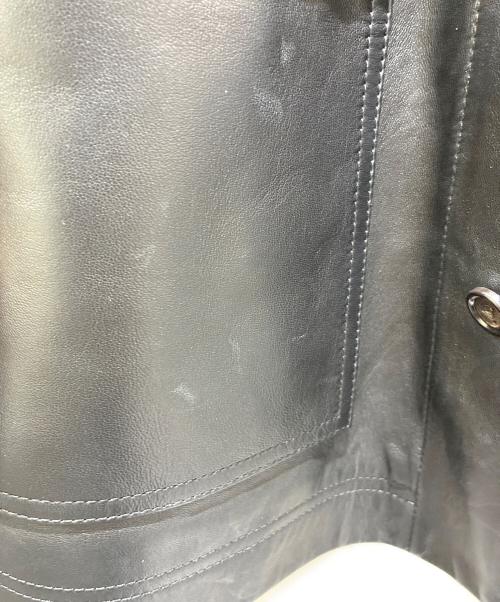 BOTTEGA VENETA（ボッテガベネタ）BOTTEGA VENETA (ボッテガベネタ) Leather Jacket/レザージャケット/818114 V3WT0 ブラック サイズ:XSの古着・服飾アイテム