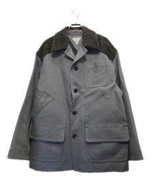 BOTTEGA VENETA（ボッテガベネタ）の古着「スエードトリム フィールドジャケット」｜ブラック
