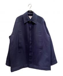 BOTTEGA VENETA（ボッテガベネタ）の古着「ステンカラーコート」｜ネイビー