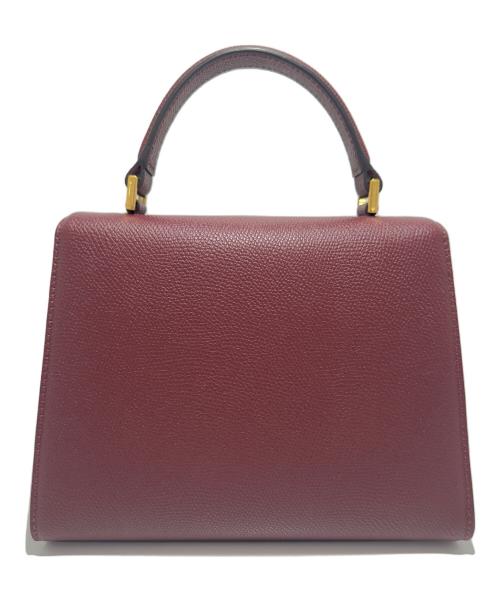 VALENTINO（ヴァレンティノ）VALENTINO (ヴァレンティノ) ガラヴァーニ Vスリング ジュエルロゴ グレインカーフスキン スモール ハンドバッグ/ZW2B0T85PCH_DYE ボルドー サイズ:UNIの古着・服飾アイテム