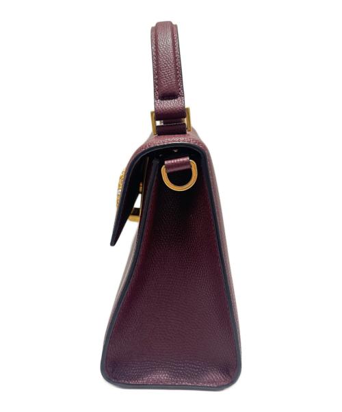 VALENTINO（ヴァレンティノ）VALENTINO (ヴァレンティノ) ガラヴァーニ Vスリング ジュエルロゴ グレインカーフスキン スモール ハンドバッグ/ZW2B0T85PCH_DYE ボルドー サイズ:UNIの古着・服飾アイテム