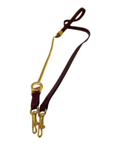 VALENTINO（ヴァレンティノ）VALENTINO (ヴァレンティノ) ガラヴァーニ Vスリング ジュエルロゴ グレインカーフスキン スモール ハンドバッグ/ZW2B0T85PCH_DYE ボルドー サイズ:UNIの古着・服飾アイテム