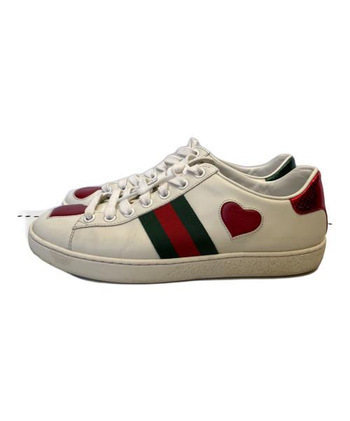 GUCCI（グッチ）GUCCI (グッチ) ローカットスニーカー ホワイト サイズ:36の古着・服飾アイテム