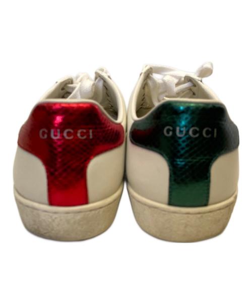 GUCCI（グッチ）GUCCI (グッチ) ローカットスニーカー ホワイト サイズ:36の古着・服飾アイテム