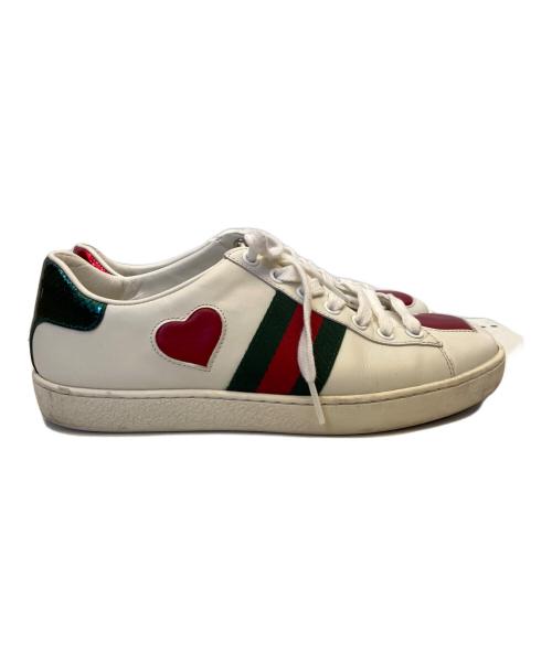 GUCCI（グッチ）GUCCI (グッチ) ローカットスニーカー ホワイト サイズ:36の古着・服飾アイテム