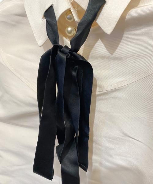 CHANEL（シャネル）CHANEL (シャネル) シルクドレスシャツ アイボリー サイズ:36の古着・服飾アイテム