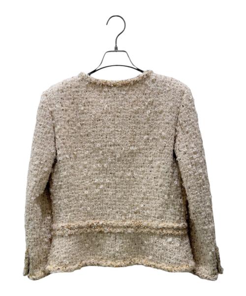 CHANEL（シャネル）CHANEL (シャネル) ラメ ツイードジャケット アイボリー サイズ:36の古着・服飾アイテム
