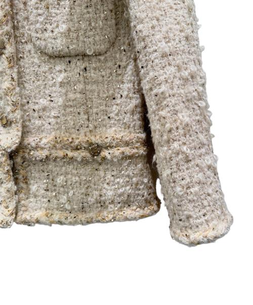 CHANEL（シャネル）CHANEL (シャネル) ラメ ツイードジャケット アイボリー サイズ:36の古着・服飾アイテム