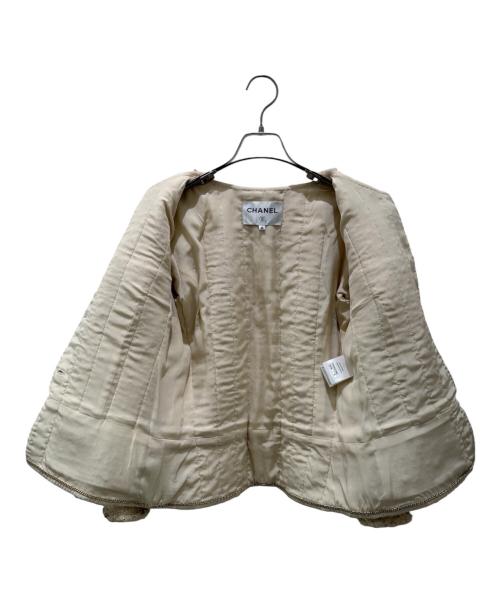 CHANEL（シャネル）CHANEL (シャネル) ラメ ツイードジャケット アイボリー サイズ:36の古着・服飾アイテム