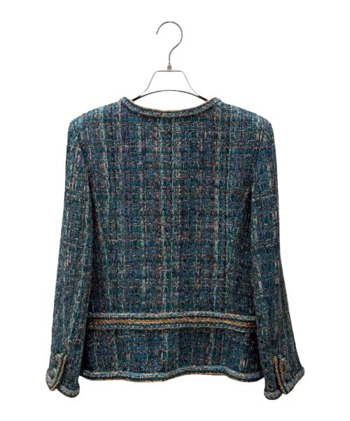 CHANEL（シャネル）CHANEL (シャネル) ツイードジャケット ブルー サイズ:36の古着・服飾アイテム